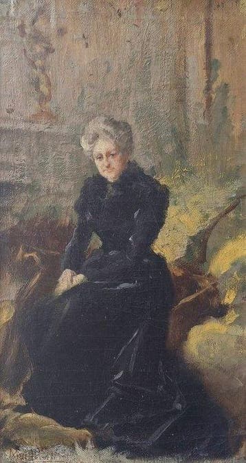 Mosè Bianchi (1840–1904), Attribuito a - La Contessa, Antiek en Kunst, Kunst | Schilderijen | Klassiek