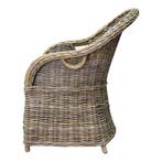 6 stuks Macau dining tuinstoel met handgat naturel rotan, Tuin en Terras, Tuinstoelen, Ophalen of Verzenden, Nieuw