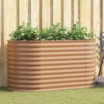 vidaXL Verhoogd bed Bruin 160 x 80 x 81 cm Staal, Verzenden, Nieuw, Metaal, 60 tot 100 cm