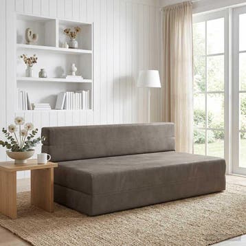 vidaXL Vouwbare Bankbed Lichtgrijs 152 x 86,5 x 60 cm Stof, Huis en Inrichting, Verzenden, Nieuw, Stof, 150 tot 200 cm