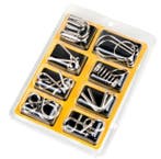8x Metalen Puzzel Breinbreker | Hersenkraker Set | Denkspel, Verzenden, Nieuw, Overige typen