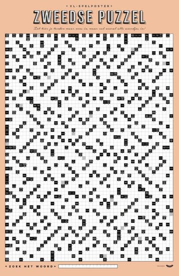Xl Spelposter - Zweedse Puzzel 3 |  | Nieuw, Ophalen of Verzenden, Nieuw
