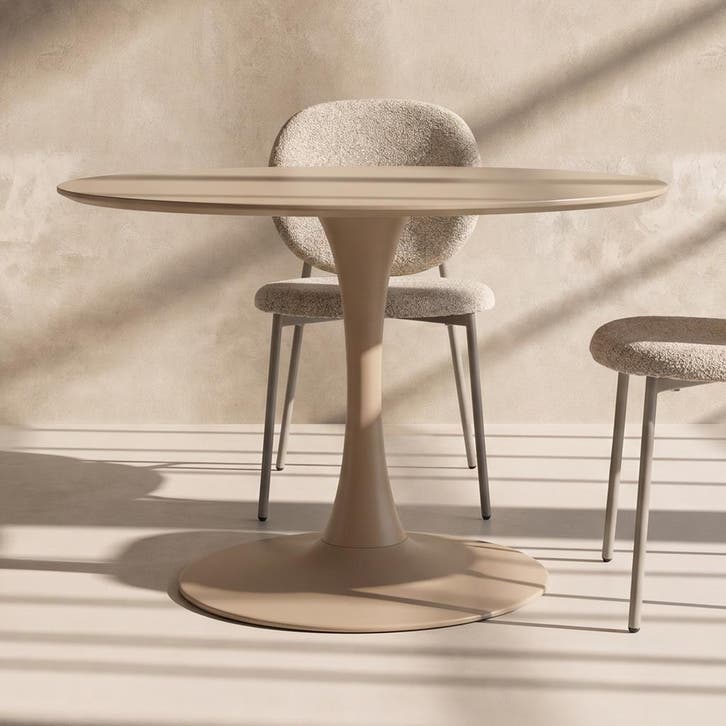*WOONWINKEL* Ronde Eettafel Met Slank Stalen Frame, Huis en Inrichting, Tafels | Eettafels, Nieuw, Verzenden