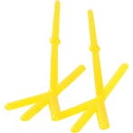 Kippen voeten, H: 28 mm, L: 37 mm, geel, 50 stuk/ 1 doos, Nieuw