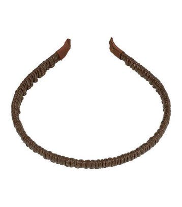 Haarband Diadeem 1cm – Gerimpeld Imitatie Lakleer –, Nieuw