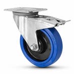 FORTEX Blue Wheel zwenkwiel Ø125mm met dubbele rem WLL 220kg, Verzenden, Nieuw