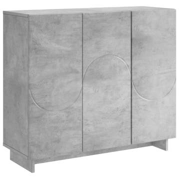 vidaXL Dressoir Betongrijs 85,5 x 31 x 75 cm Bewerkt hout, Verzenden, Nieuw, 50 tot 100 cm, 25 tot 50 cm