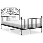 vidaXL Bedframe metaal zwart 120x200 cm, Huis en Inrichting, Slaapkamer | Bedden, Verzenden, Zwart, Nieuw, Twijfelaar