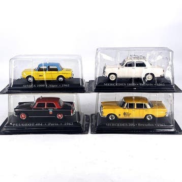 Lot of 4x Vintage Taxi Diecast Models: 1:43 - Modelauto (4), Nieuw