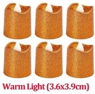 LED Minikaarsje Glitter Koper Oranje per stuk, Ophalen of Verzenden, Nieuw