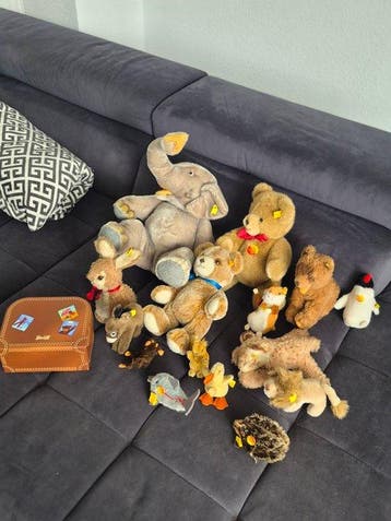 Sammlung 16 Vintage Steiff Tiere 1960er-1990er - Pop