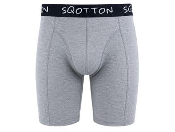 Heren boxershort - SQOTTON® - Extra lange Pijp - Grijs, Kleding | Heren, Verzenden