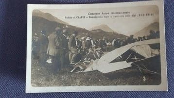 Italië - vliegtuigen - Postkaart uit 1910: de val van Chaves, Verzamelen, Gelopen