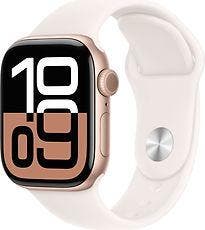 Apple Watch Series 10 42 mm aluminium kast roségoud op, Verzenden, Zo goed als nieuw