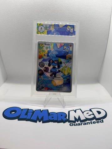 Pokémon - 1 Graded card - Riolu ITA 215 Foil - Graad 8 -, Nieuw