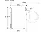 Bosch WQG233D21 - Warmtepompdroger - 9 kg sneldrogend halve, Verzenden, Zo goed als nieuw