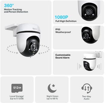 TP-Link Tapo TC40 - Slimme Beveiligingscamera - Binnen &, Ophalen of Verzenden