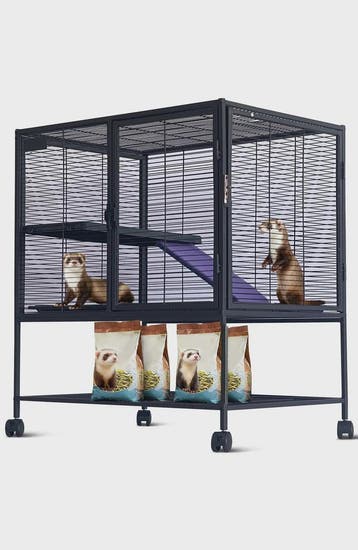 Ruime Multi-Level Kooi voor Kleine Dieren - 91 cm Hoog, Met