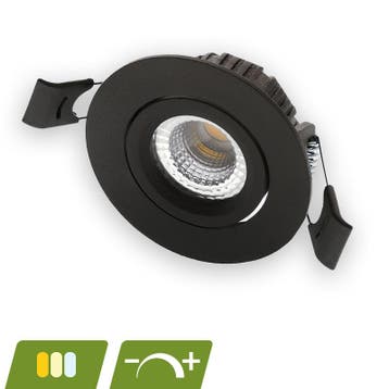 LED INBOUWSPOT | POLLUX | SLIM-FIT | 5W | DIM | ZWART | CCT, Ophalen of Verzenden, Nieuw