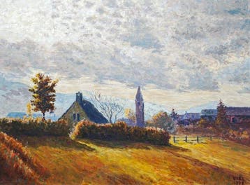 Viel (XX) - Le village dans la lumière, Antiek en Kunst, Kunst | Schilderijen | Klassiek