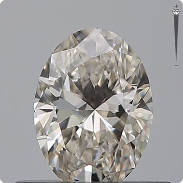 1 pcs Diamant (Natuurlijk) - 0.40 ct - Ovaal - I - VVS2 -, Nieuw