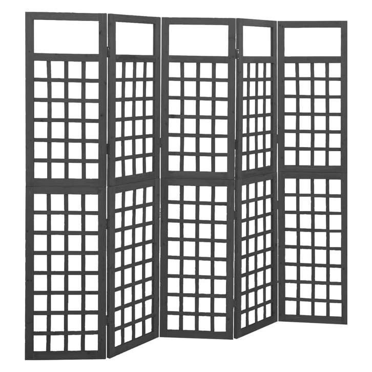vidaXL Kamerscherm/trellis met 5 panelen 201,5x180 cm, Huis en Inrichting, Woonaccessoires | Kamerschermen, Nieuw, Verzenden