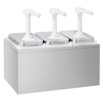 GGM Gastro | Sausdispenser - 3x 2 liter - dosering 30ml - |, Verzenden, Nieuw in verpakking, RVS Meubilair