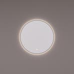 HIPP Design spiegel Rond Mat Zwart - Indirecte LED, Ophalen of Verzenden, Nieuw