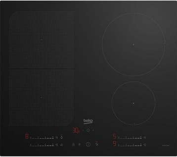 Beko HII64760UFT Inductie-kookplaat 60 cm SafeCook Zwart, Nieuw, Inbouw, Inductie, 4 kookzones