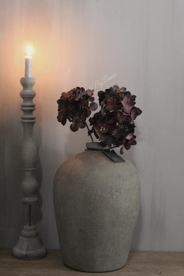 Zijden Hortensia black/brons 60 cm, Huis en Inrichting, Woonaccessoires | Kunstplanten en Kunstbloemen, Ophalen of Verzenden, Nieuw