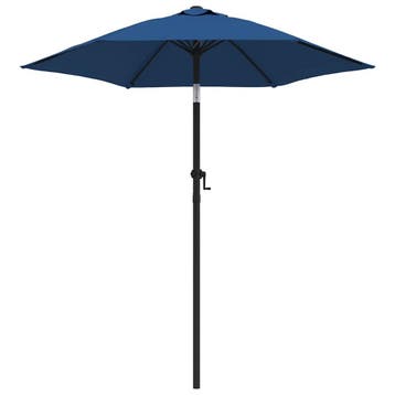 vidaXL Parasol 200x224 cm aluminium blauw, Verzenden, Nieuw, 2 tot 3 meter