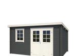 Outdoor Life Blokhut Amira Carbon Grey-Wit 380 x 175 cm, Tuin en Terras, Nieuw