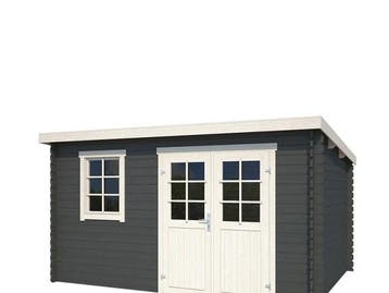 Outdoor Life Blokhut Amira Carbon Grey-Wit 380 x 175 cm, Nieuw
