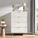 Moderne Ladekast 4 of 6 Lades – Witte Opbergkast met Beveili, Verzenden, Nieuw