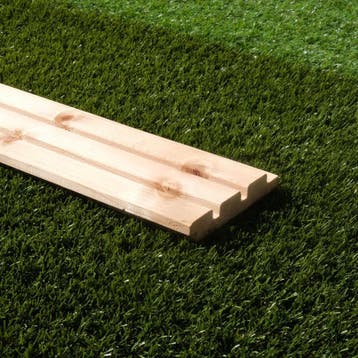 HOUT ACTIE! Triple profiel blank €2,83 per m1, Doe-het-zelf en Verbouw, Hout en Planken, Minder dan 25 mm, Nieuw, Ophalen of Verzenden