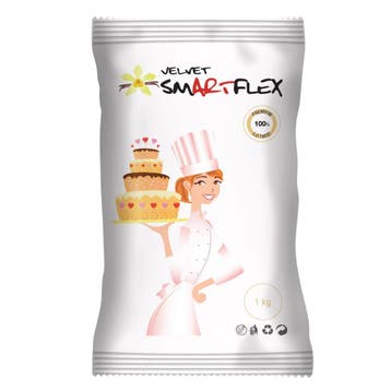 SmartFlex Fondant Wit Velvet Vanille 1kg, Verzenden, Nieuw