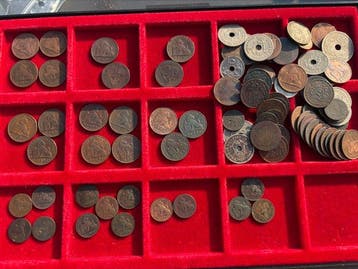 België. Leopold II. 1, 2 Centimes 1870/1909, Lot de 90