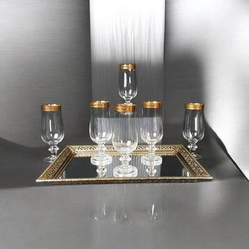 Theresienthal - Cenefa Refinadas en Oro - Drinkservies voor, Antiek en Kunst