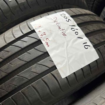 2 x Delinte 205-60-16 10AZomerbanden 7,5mm, Gebruikt, 16 inch, Band(en), Personenwagen