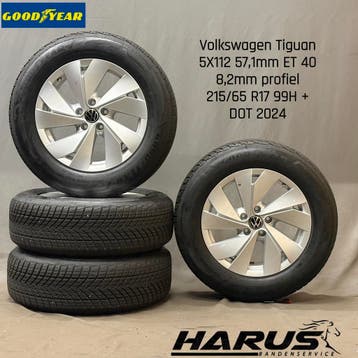 Originele Volkswagen Tiguan 17 inch winterwielen–571601025, Auto-onderdelen, Banden en Velgen, 17 inch, Personenwagen, Gebruikt