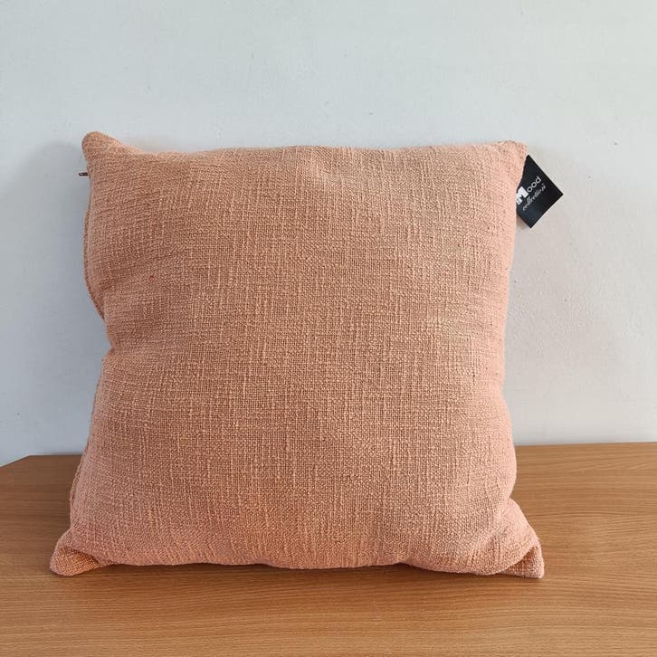 In The Mood | Kussen Heavy Linen | Bruin | 45x45x10cm, Huis en Inrichting, Woonaccessoires | Kussens, Vierkant, Bruin, Nieuw, Ophalen of Verzenden