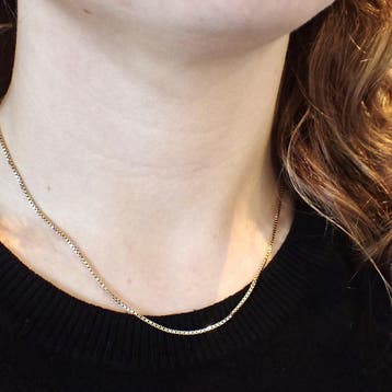 Gouden Venetiaanse schakelketting, Ophalen of Verzenden, Gebruikt, Goud, Goud