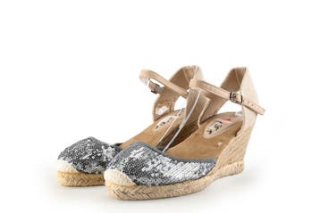Pep Step Espadrilles in maat 38 Zilver, Verzenden, Zo goed als nieuw, Overige kleuren, Pep Step