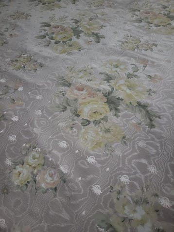 Winterse roos in shabby chic-stijl - Textiel - 600 cm - 145
