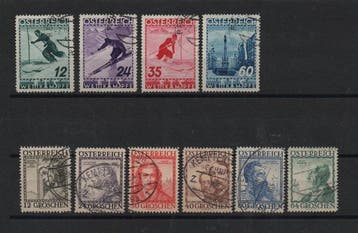 Oostenrijk 1935/1936 - Baumeister en de FIS: 2 zinnen, Gestempeld