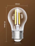E27 LED lamp - Dimbaar - Filament lamp - 4,5W - 4 stuks - Ai, Verzenden, Zo goed als nieuw