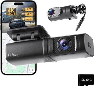 2dekans | Dashcam voor Auto Voor en Achter - 4K en 64GB -, Ophalen of Verzenden, Zo goed als nieuw