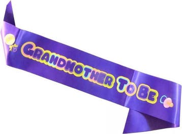 Babyshower sjerp Grandmother to Be paars met pastelkleuren, Hobby en Vrije tijd, Feestartikelen, Verzenden, Nieuw, Versiering
