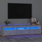 vidaXL Tv-meubel met LED-verlichting 180x35x40 cm betongrijs, Huis en Inrichting, Verzenden, 150 tot 200 cm, Nieuw, Minder dan 100 cm