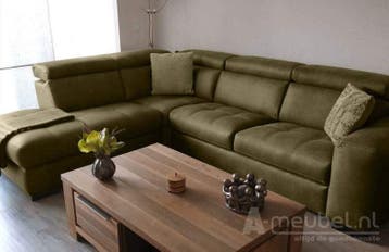 Bankstel Harderwijk - rechte banken - Groen, Nieuw, Stof
